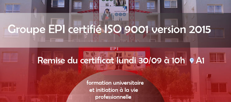 Obtention du label ISO 9001 version 2015