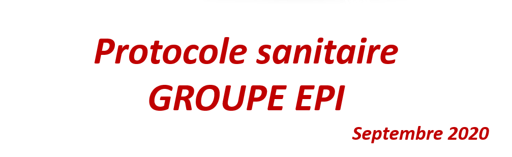 Protocole sanitaire COVID 19 - 2020