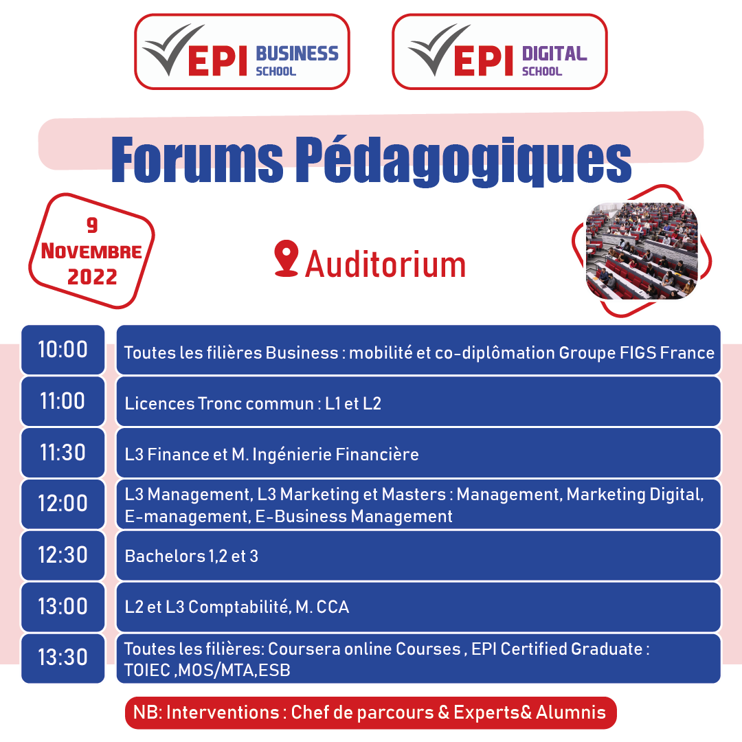 Troisième édition du forum pédagogique